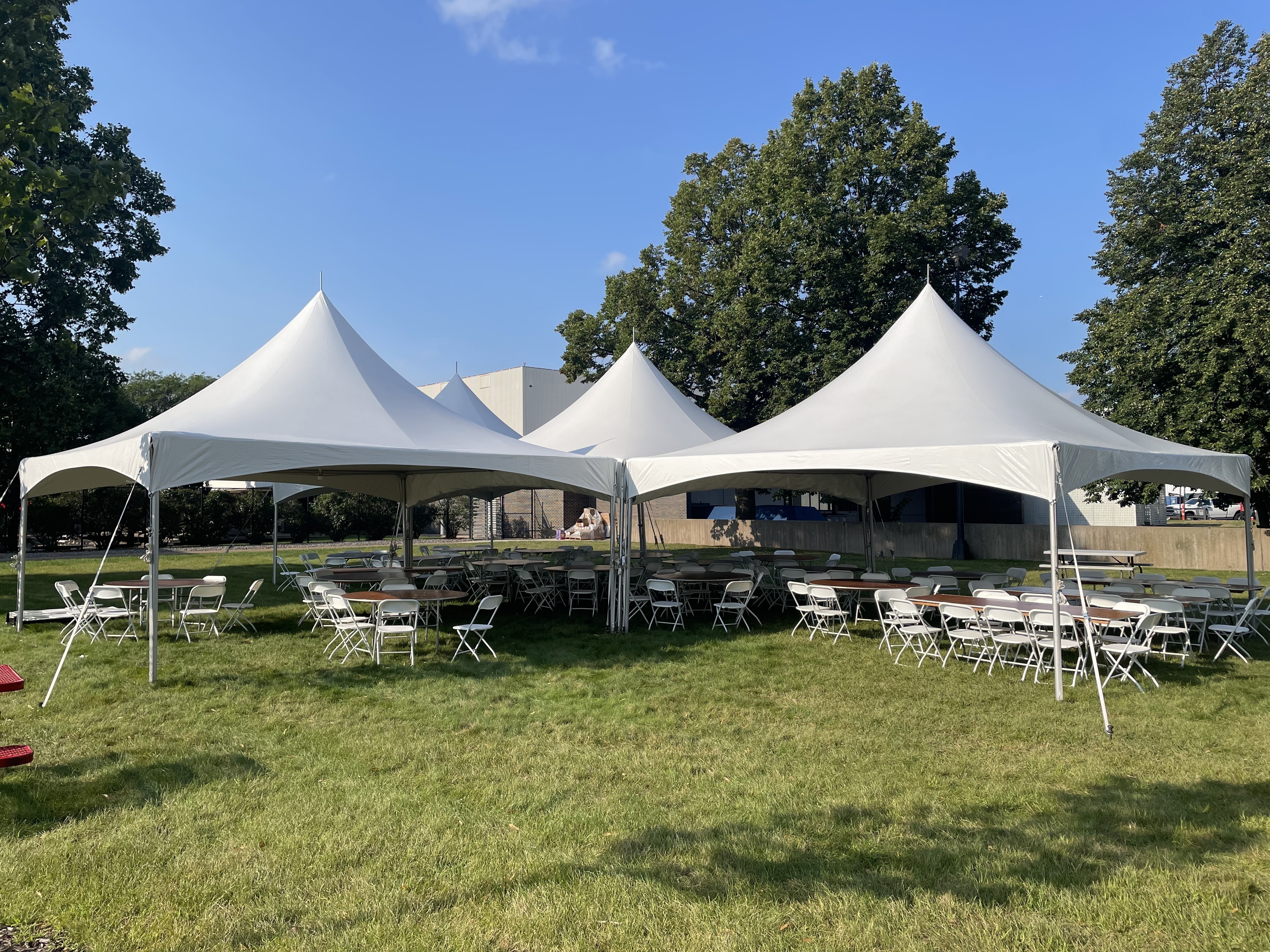 L Shaped Tent Layout