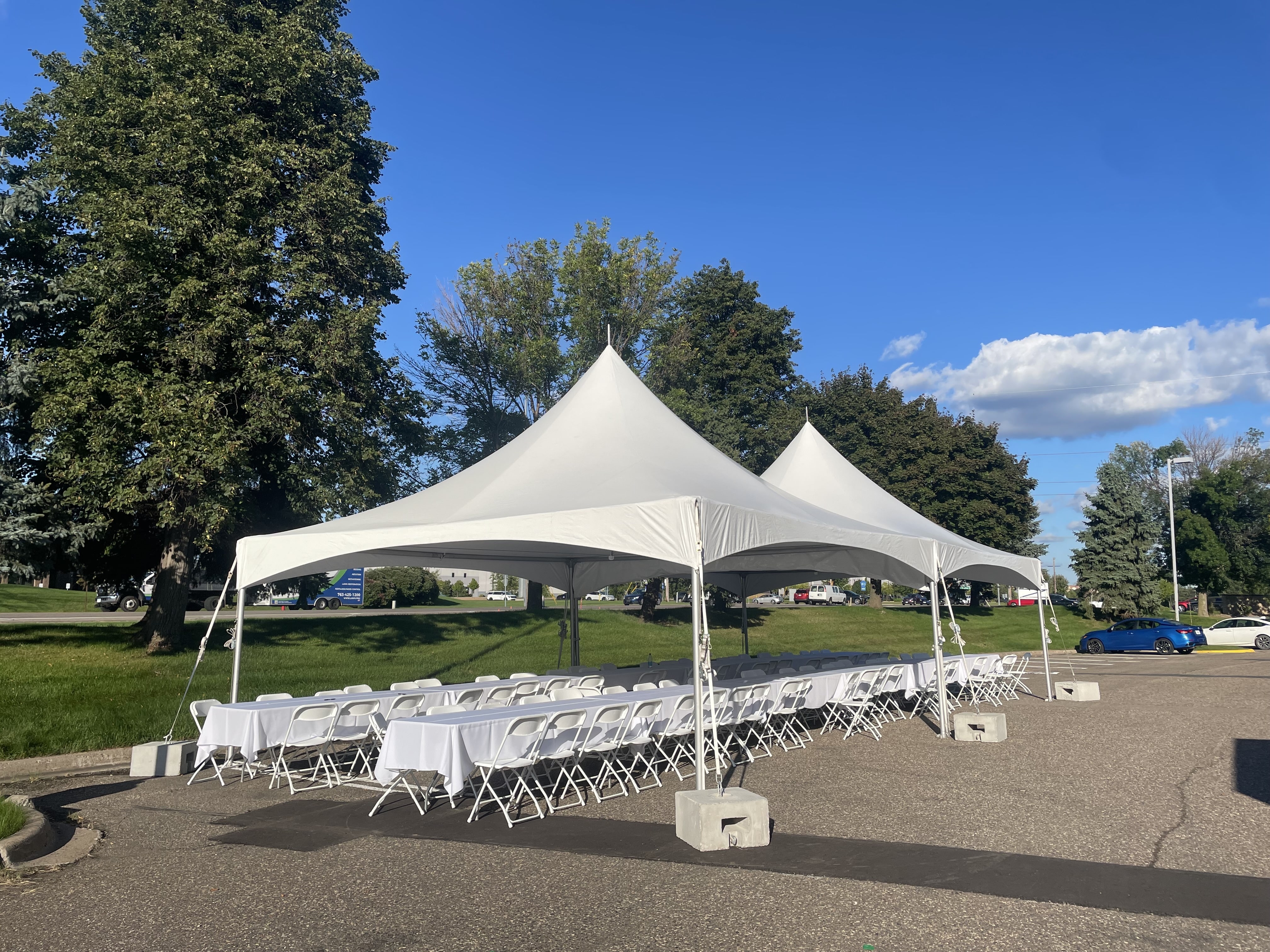Tent and Chair Set up