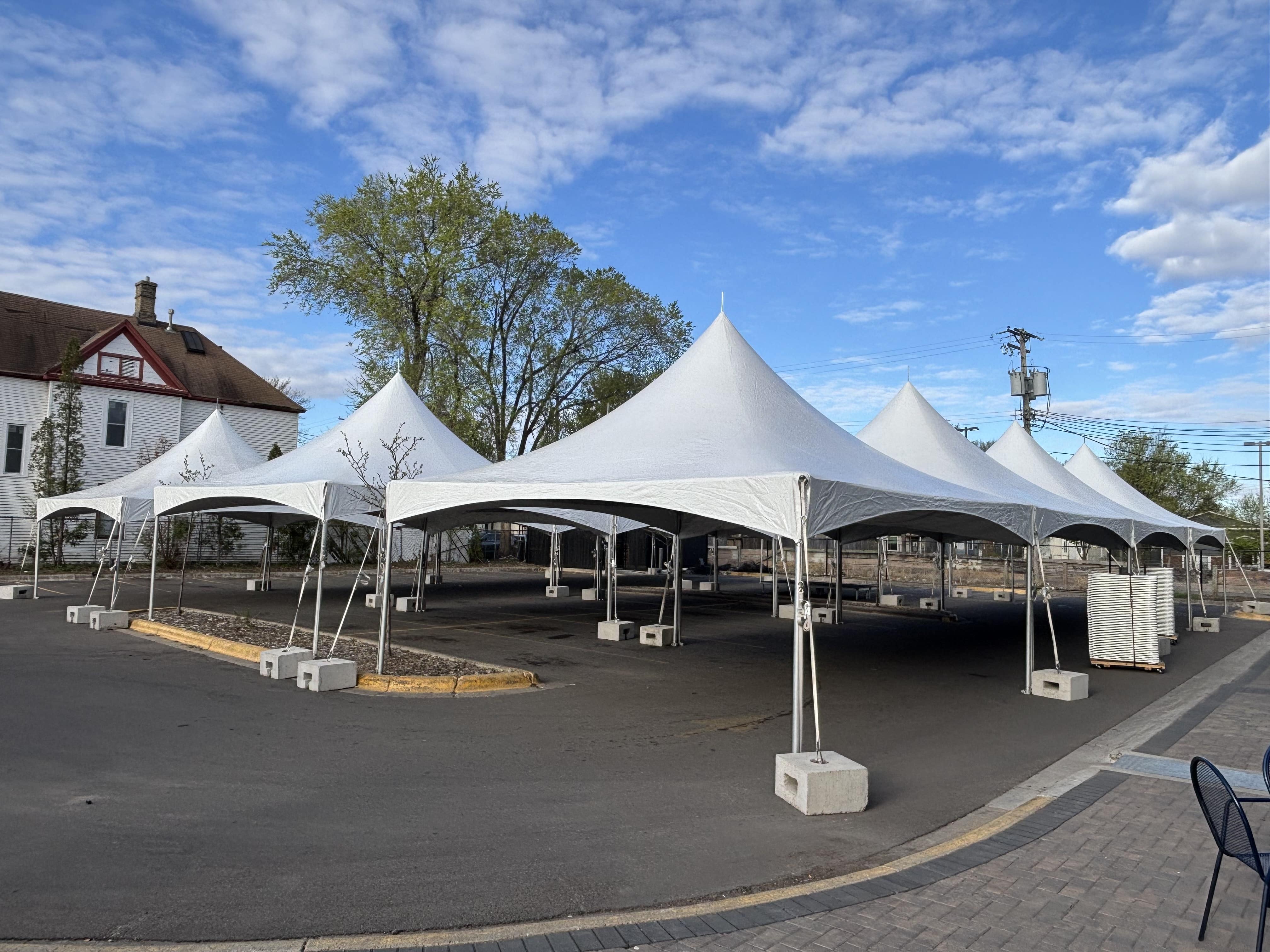20x80 white tents
