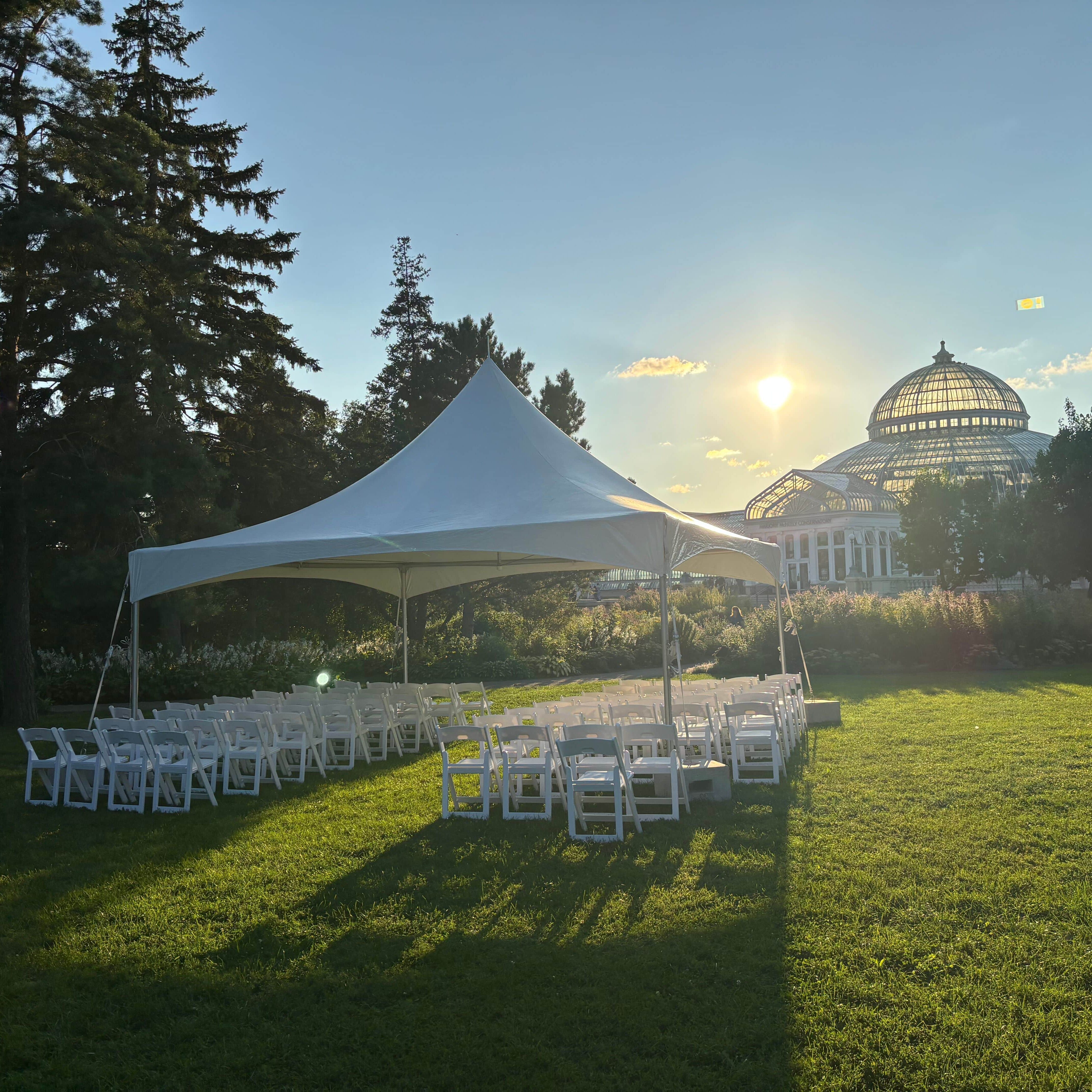 Chairs and Tent Set Up